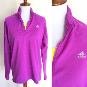 ADIDAS Women’s Running Climawarm 1/4 Zip Pullover Long Sleeve Top Sz XL